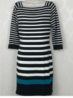 White House Black Market Dress Stripe Size Xs Dress Women's Long Sleeve Sz XL